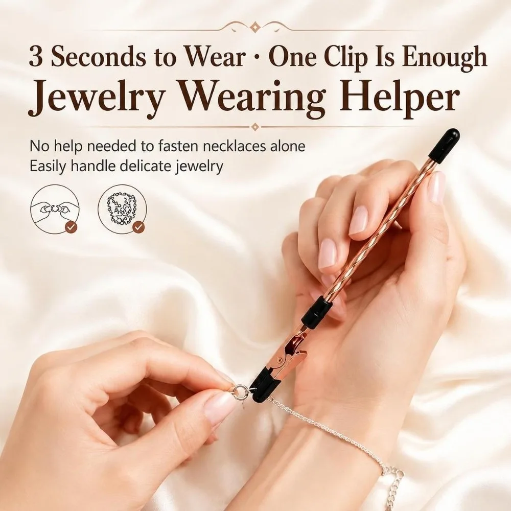 1Pc Metal Bracelet Helper Clip Twisted One Hand Use Bracelet Fastening Tool Bracelet Assist Clip DIY Jewelry Wearing Helper