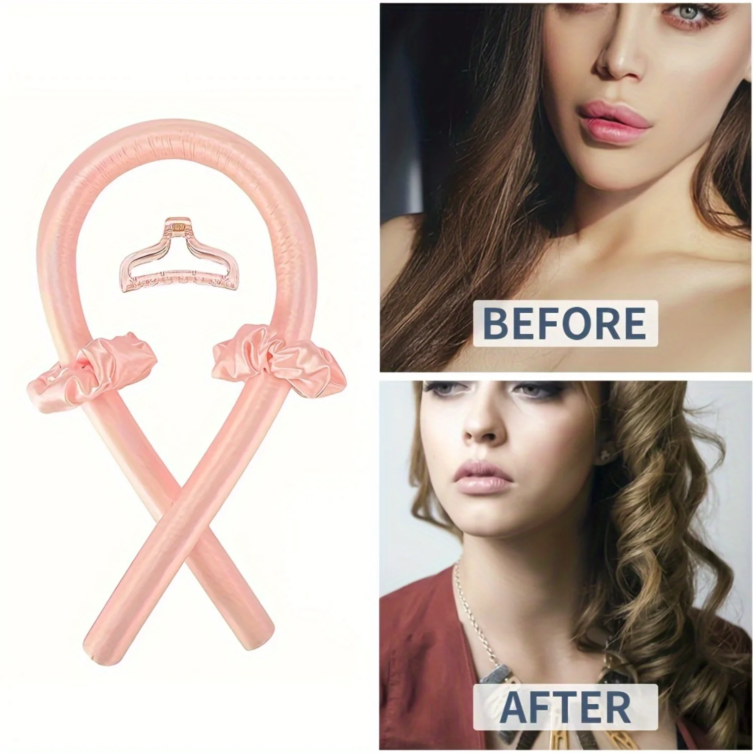 Set arricciacapelli senza calore - Rulli per capelli in raso per riccioli notturni - Bigodini senza calore con fascia per capelli - Capelli delicati ed efficaci