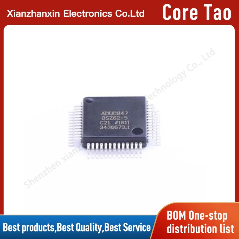 

1pcs/lot ADUC847BSZ62-5 ADUC847 QFP-52 8-bit microcontroller IC chips in stock