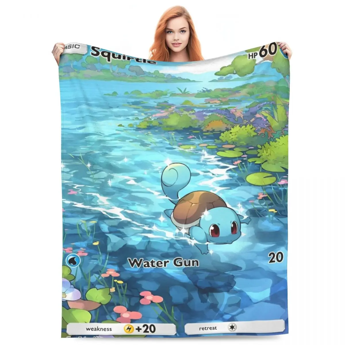 البوكيمون أنيمي بطاقة السنجاب بطانية ناعمة دافئة السفر مكتب أفخم رمي بطانية الشارع الاتجاه الأريكة السرير الفانيلا المفرش