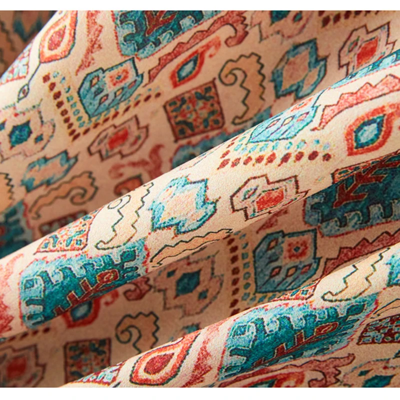 Flare Sleeve Shirts Women V-Neck Loose Casual Printed Floral Boho Blouse Female Korean Fashion 2025 New Tops