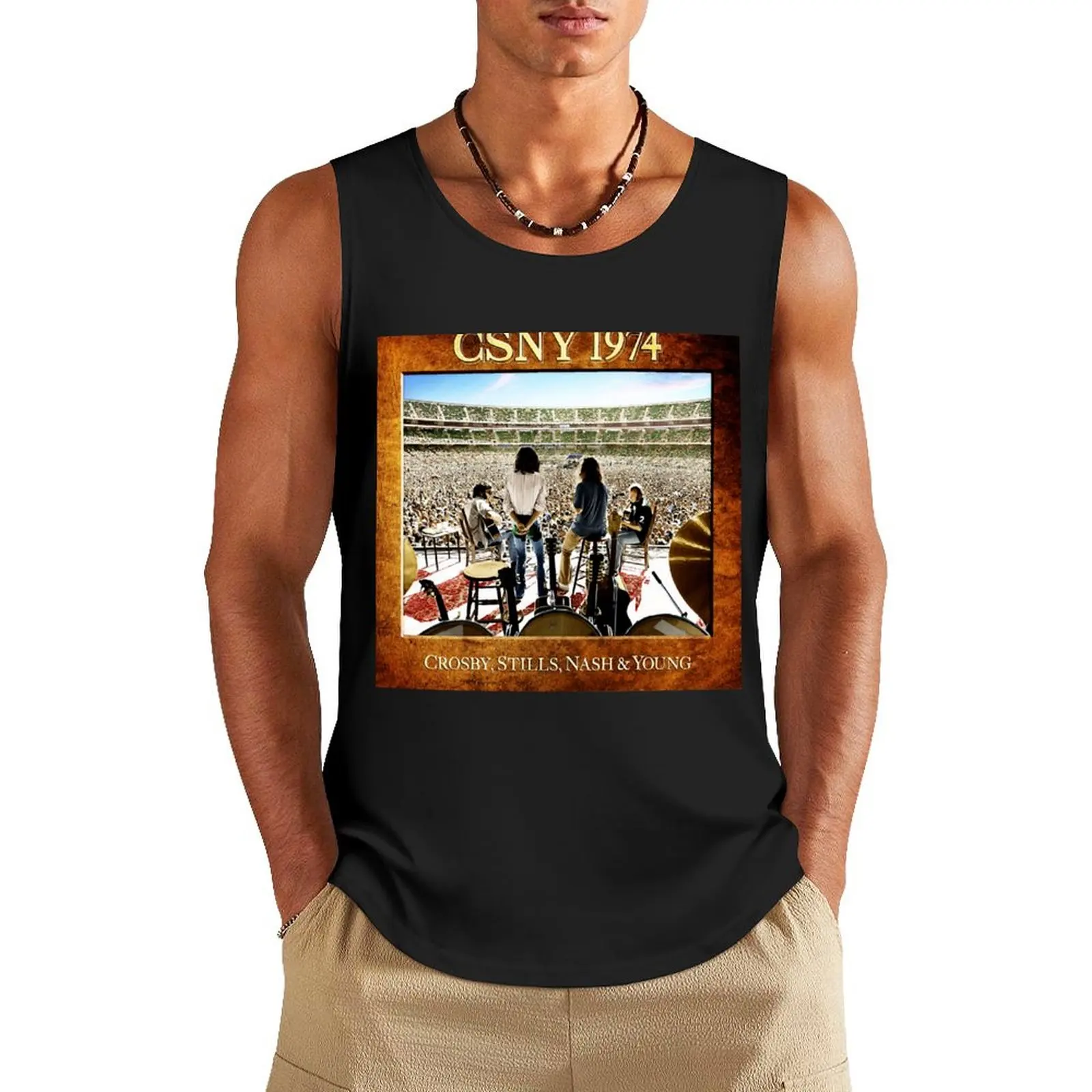 

crosby-funny-stills-nash- Tank Top gym clothing men sleeveless shirts