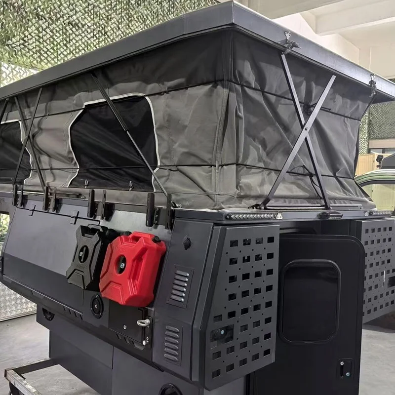 Pickup Truck Special-shaped Roof Top Hardtop Box Off-road Camping Summer Tent Lift-up Adjustable Black