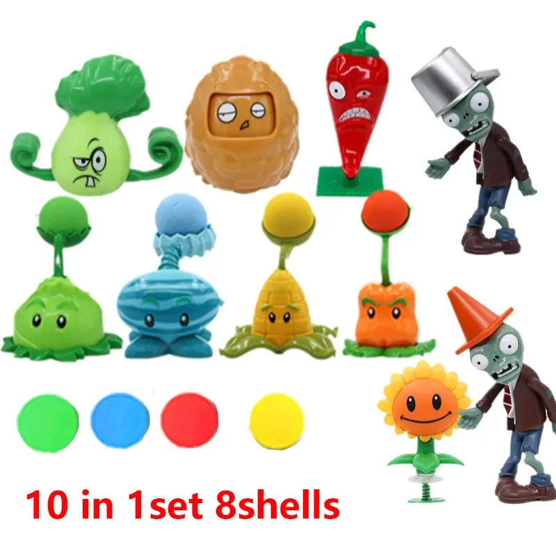 Plants Vs Zombies 2 Erbsenschütze Kokosnusskanone Original Spielzeugset Szenenfiguren Ornamente Weiches Silikon Fan-Spielzeug Geburtstagsgeschenk – Detail 4