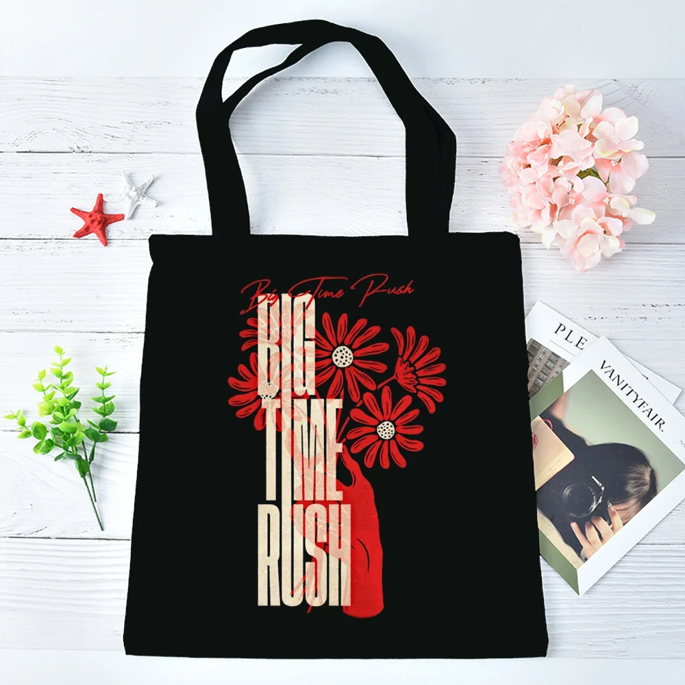 Bolsa de tela personalizable Big Time Rush, estilo Y2K, para compras, para mujer