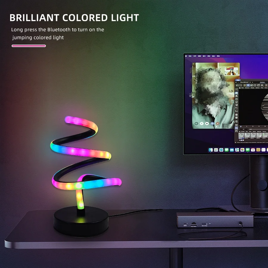 

1 шт., романтическая креативная настольная лампа с радужным эффектом, 36 режимов, питание от USB, подходит для различных случаев