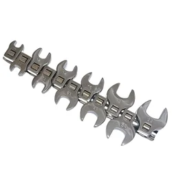 11 Pcs 3/8 Inch Drive Crow Foot Wrench Set 10 to 22mm Metric Chrome Plated Crowfoot Wrench