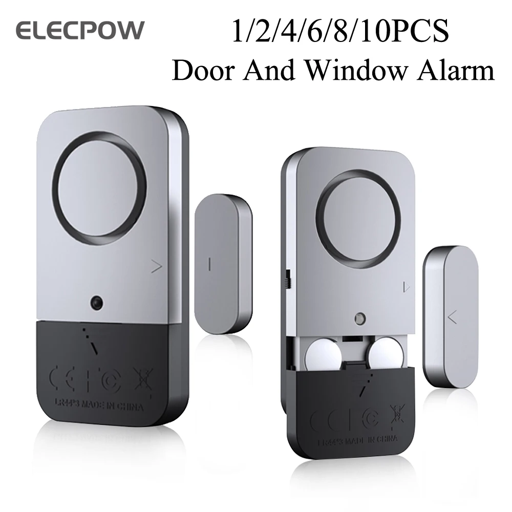 Elecpow 문짝 창문 경보, 가정 보안, 무선 도난 경보, 문짝 자기 센서, 120dB 도난 방지 경보, 가정 어린이 안전용
