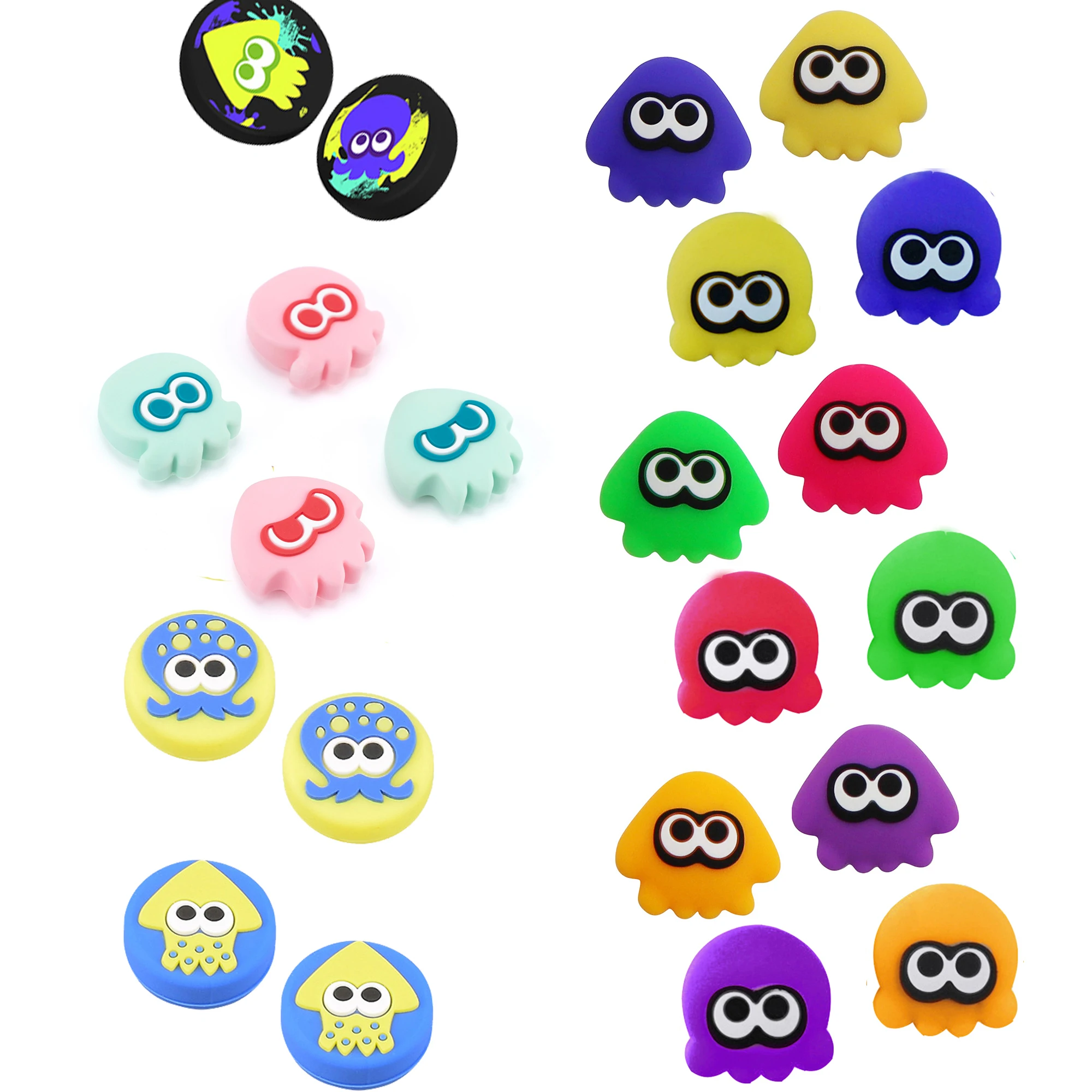 Polvo lula silicone miniaturas caso joystick capa para nintendo switch oled ns lite joy-con controlador polegar vara grip cap