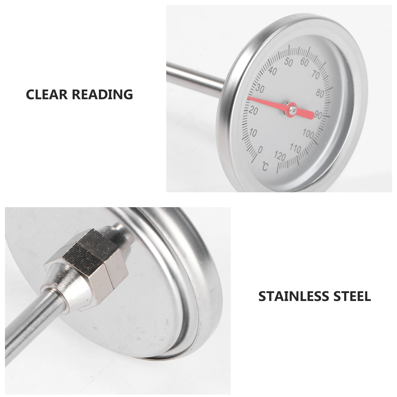 

Soil Temperature Meter Stainless Steel Thermometer for Gardening Compost Durable Probe Easy Greenhouse Planting Tools Home Use