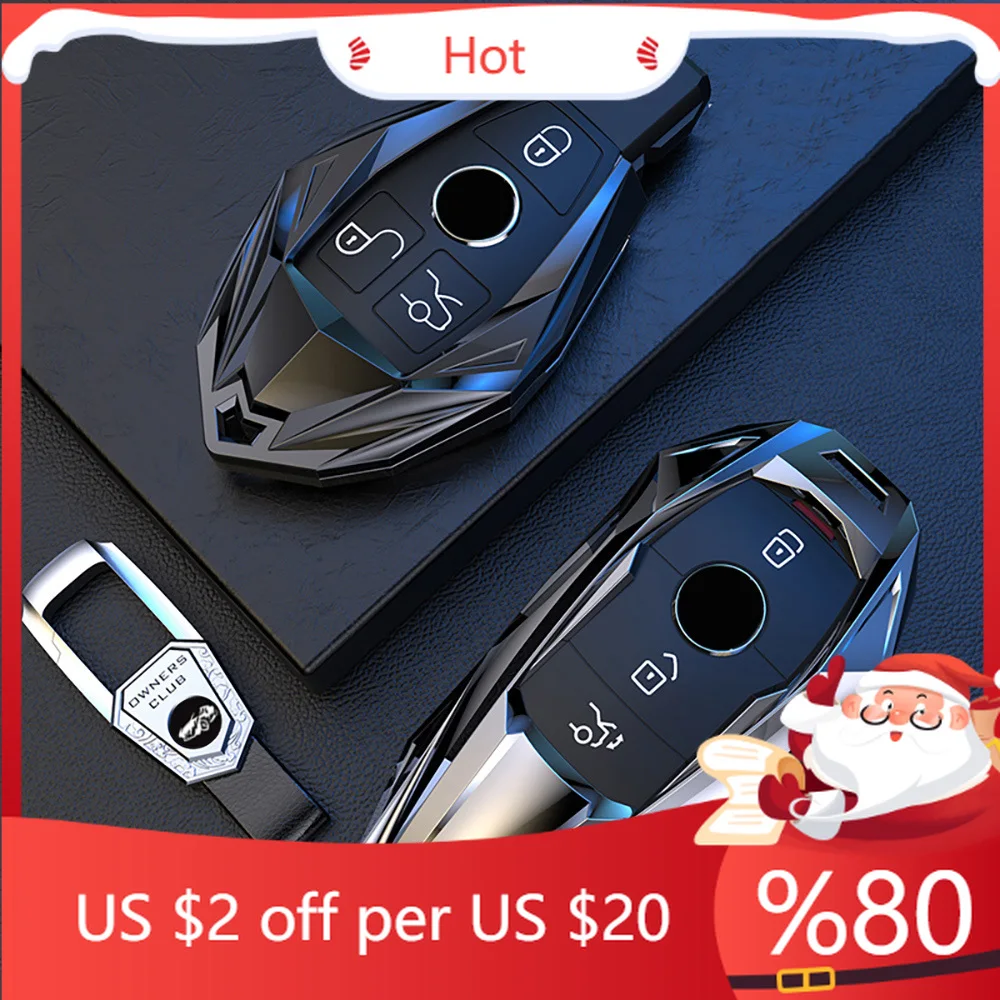 

Hot Fashion Car Remote Key Case Cover Shell For Mercedes Benz A C E S G Class GLC CLE CLA GLB GLS W177 W205 W2 Interior Stickers
