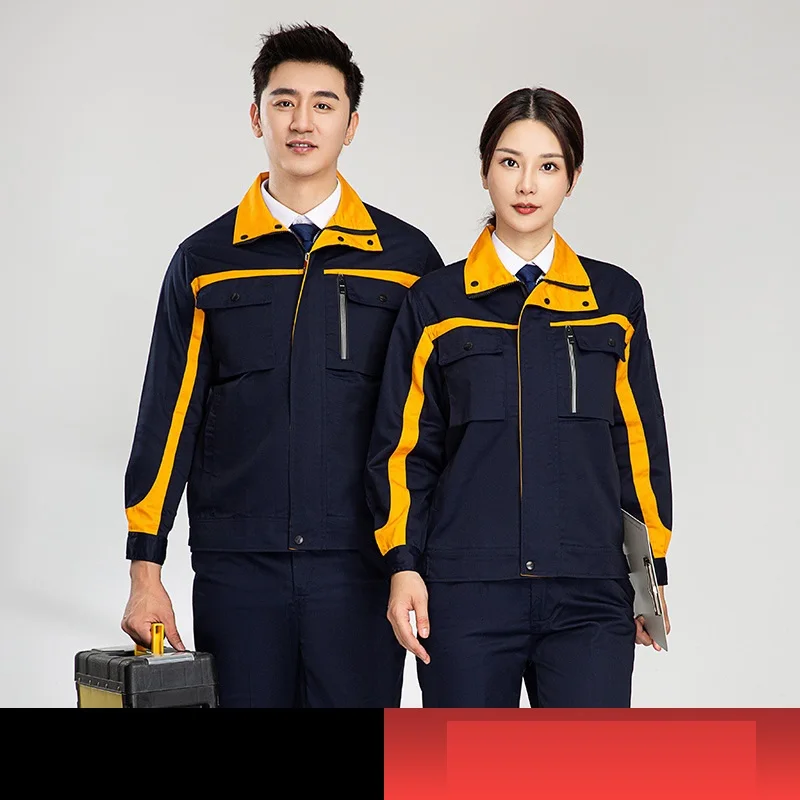 Work Clothing For Men Wear Resistant Factory Workshop Working Uniform High Quality Worker Suit Jacket Pants Set Working Coverall