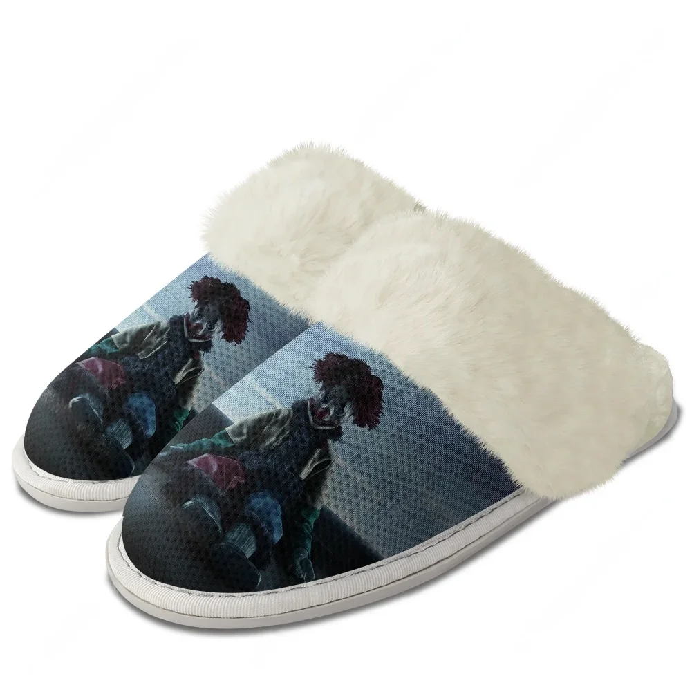 

Теплые домашние тапочки Poltergeist Plush Edge для мужчин и женщин, повседневные, для спальни, из термохлопка, персонализированные, легкие, на заказ