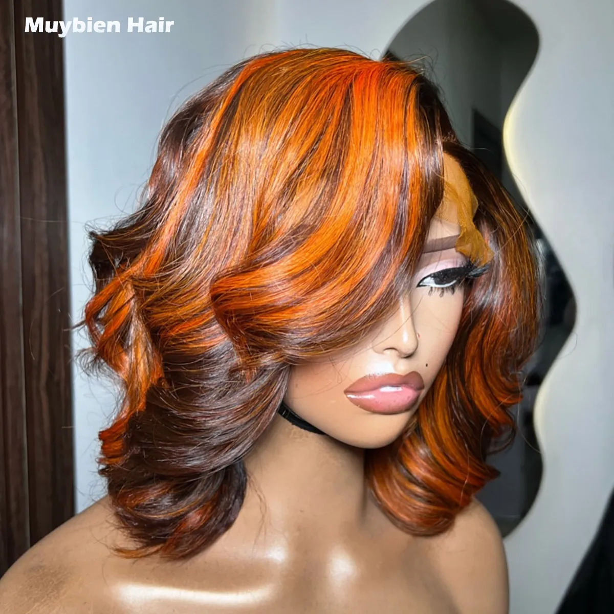 

Супердлинный парик из натуральных волос с эффектом Loose Body Wave, с мелированием, 4x4 Closure, с боковым пробором, оттенок P4/350, объемные кудри, без клея