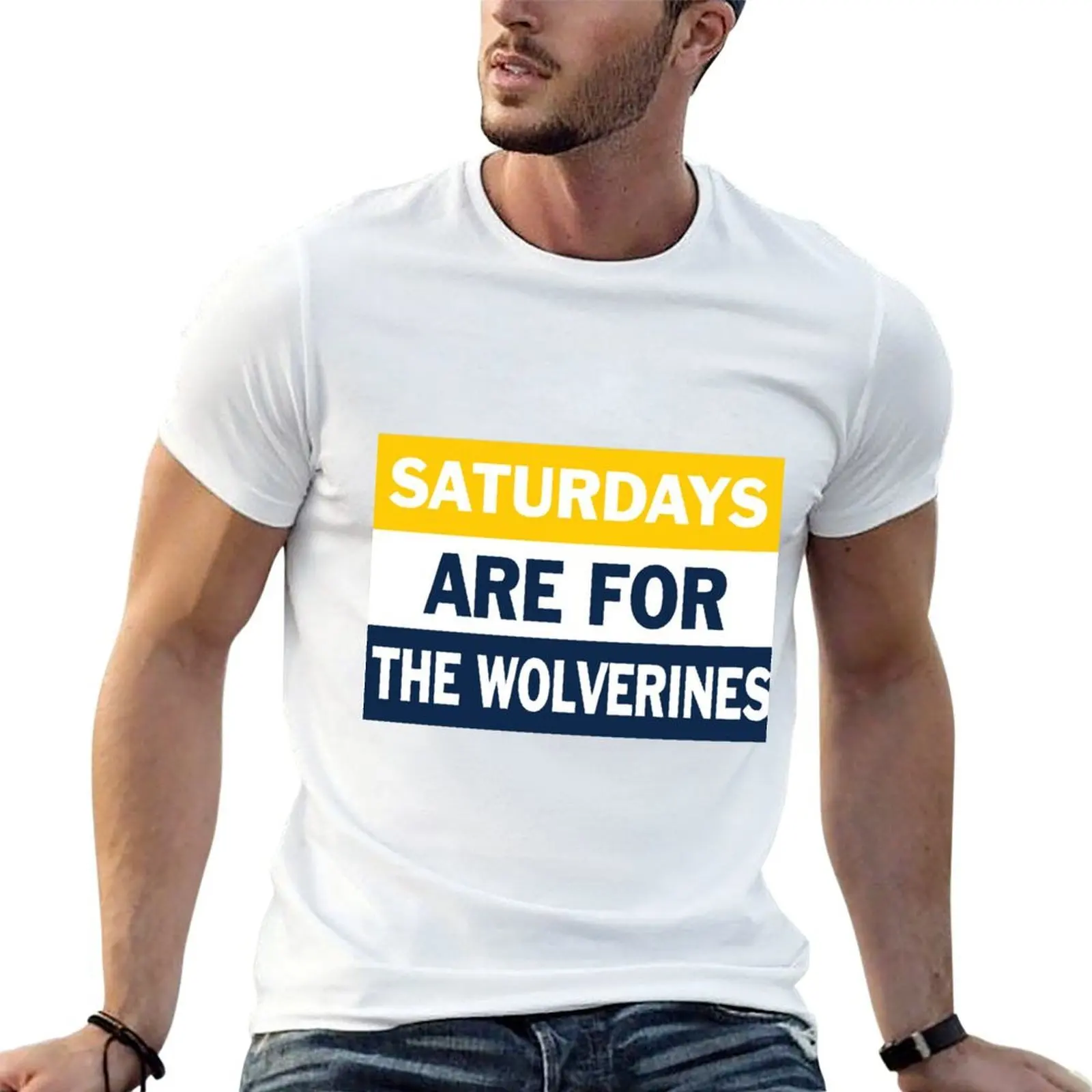 

Umich T-Shirt man t shirt cotton high quality t shirts for man slim fit T-Shirt
