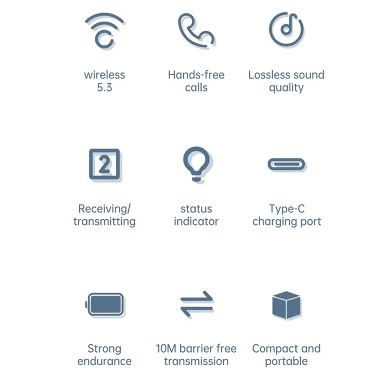 HFES Bluetooth 5,3 avión receptor transmisor adaptador 3,5 MM AUX reproductor de MP3 adaptador de Audio HIFI para TV coche altavoz de casa