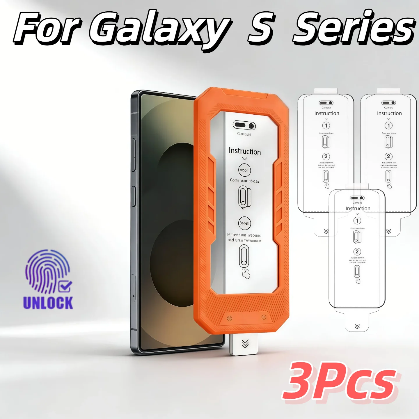 3 Stück 9H Härtegrad Gehärtetes Glas Displayschutzfolie für Galaxy S26 S25 S24Ultra Plus Edge Anti-Fingerabdruck Staubfrei Handy-Zubehör