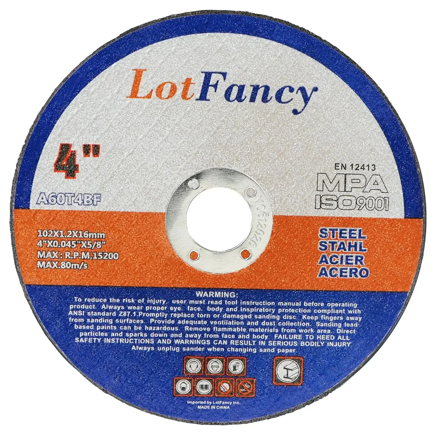 

4 Inch Cut Off Wheels, 10 Pack, Thin Kerf Metal Cutting Discs, 5/8 Arbor, Angle Grinder Accessories