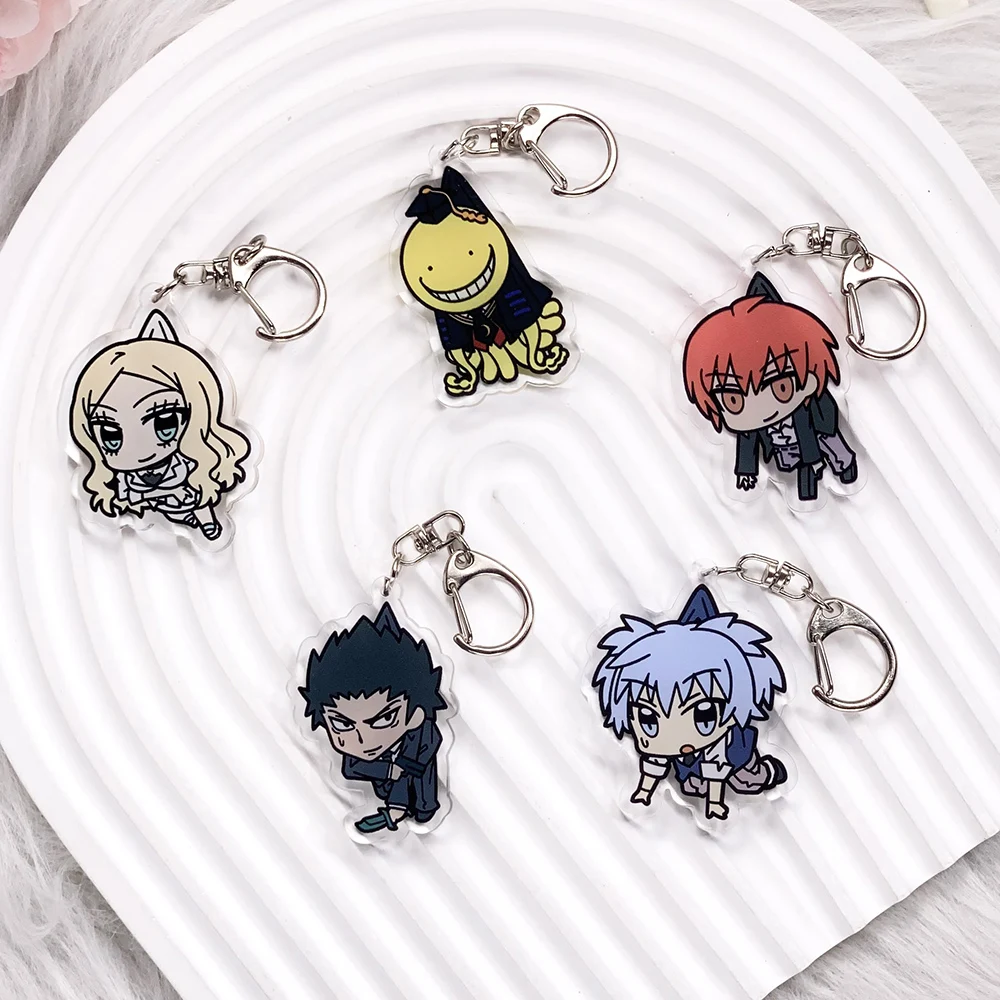 Llavero Acrílico de Anime Assassination Classroom, 1/5 Piezas, Accesorios de Dibujos Animados para Bolsos, Colgante para Mochila, Regalos para Amigos
