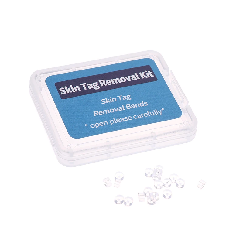 Anneau en caoutchouc rétractable pour enlever les étiquettes cutanées, 2mm-4mm, 20 pièces/boîte, Non toxique, santé, beauté, outils de soins de la peau, élimination des étiquettes, des grains de