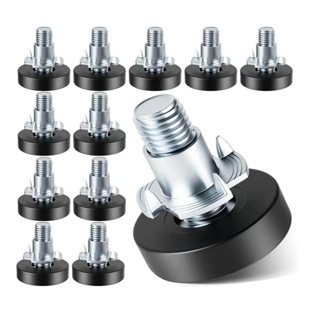 Furniture Leveling Feet with T-Nuts, 1/4In-20 UNC Thread Adjustable Levelers, Leg Levelers Table Feet Screw on for Deak