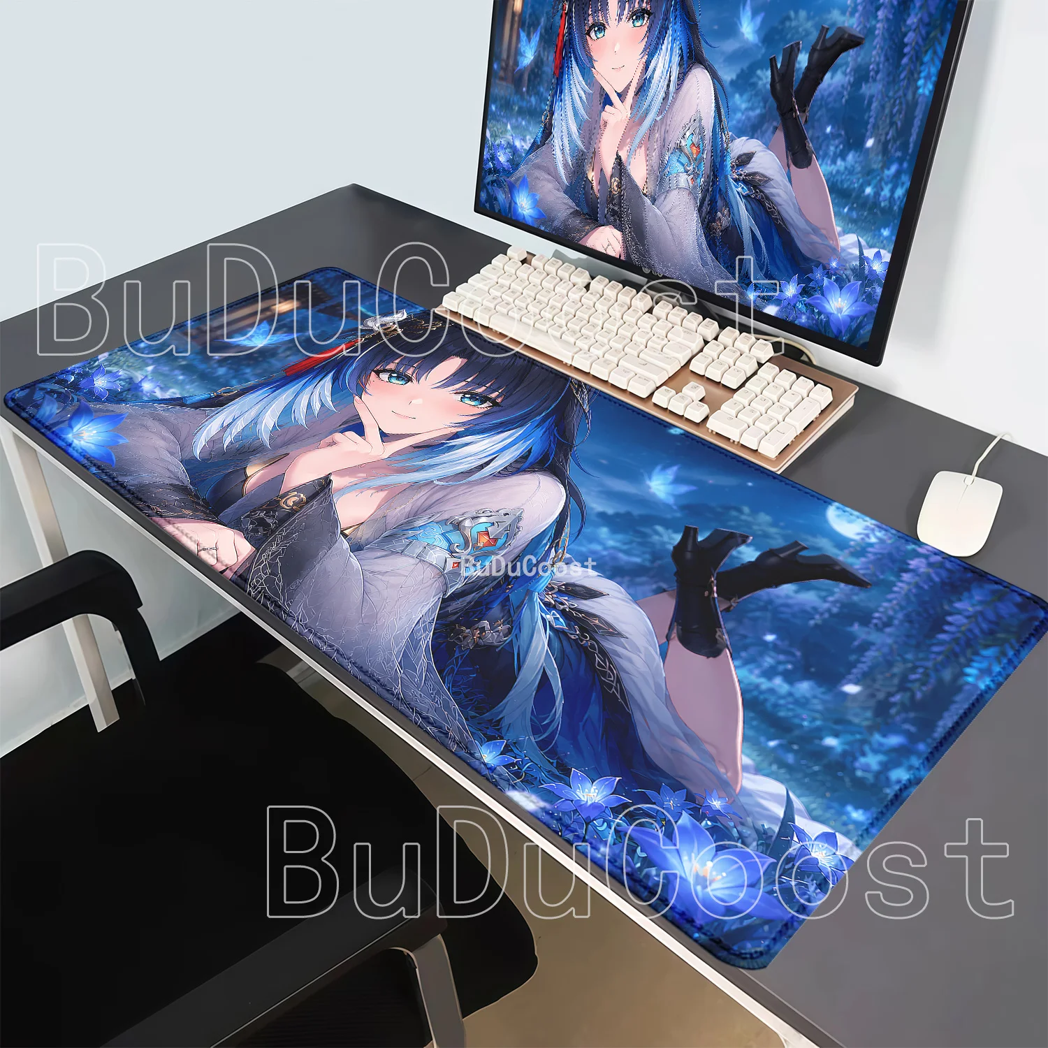 HD Printing Yangyang Xuanling Wuthering Waves Mousepad Office Accessories Gaming Non-slip Mouse Pad Anime Girl Keyboard Desk Mat