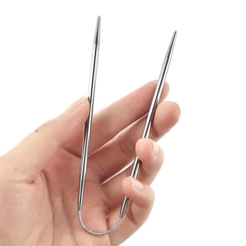 3Pcs Circular Knitting Needles Metal Cable Circular Knitting Needles Set Knitting Yarn Knitting Needles For Sweaters Accessories