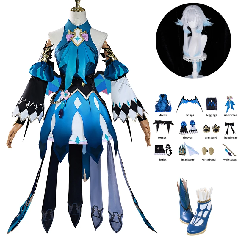 

Cerydra Cosplay HSR Honkai Star Rail Cosplay Costume Wig Shoes Women Halloween Carnival Party Role Playing Dress Suit Outfit