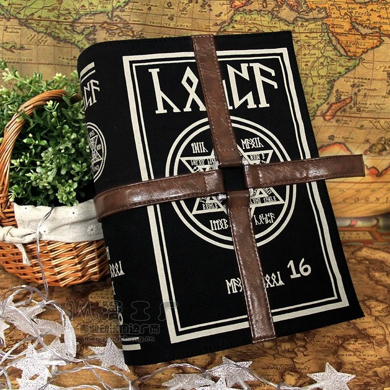 Magic Book Backpack Gothic Handbag Unisex Heretical Trial Canvas Waist Bags Witch Magician Shoulder Bag Cosplay Halloween Props