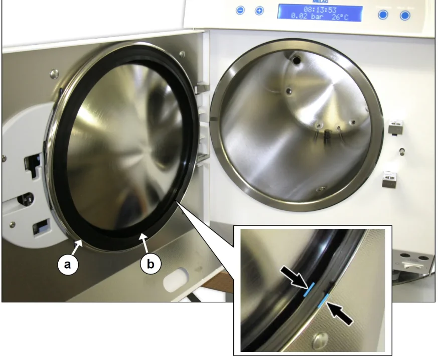 1 # Für Sirona MELAG E/V 23-29/30B-31, 23-24 Autoklav Türdichtung Ersatzdichtung O-Ring Kammerdichtung Zubehör Werkzeuge Teile – Detail 12