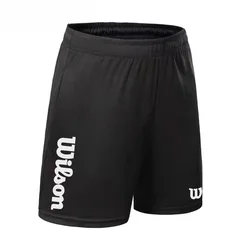 2024 Shorts de treino de fitness masculino, shorts de tênis de secagem rápida para o verão, roupas esportivas de badminton para homens, shorts com cordão grande