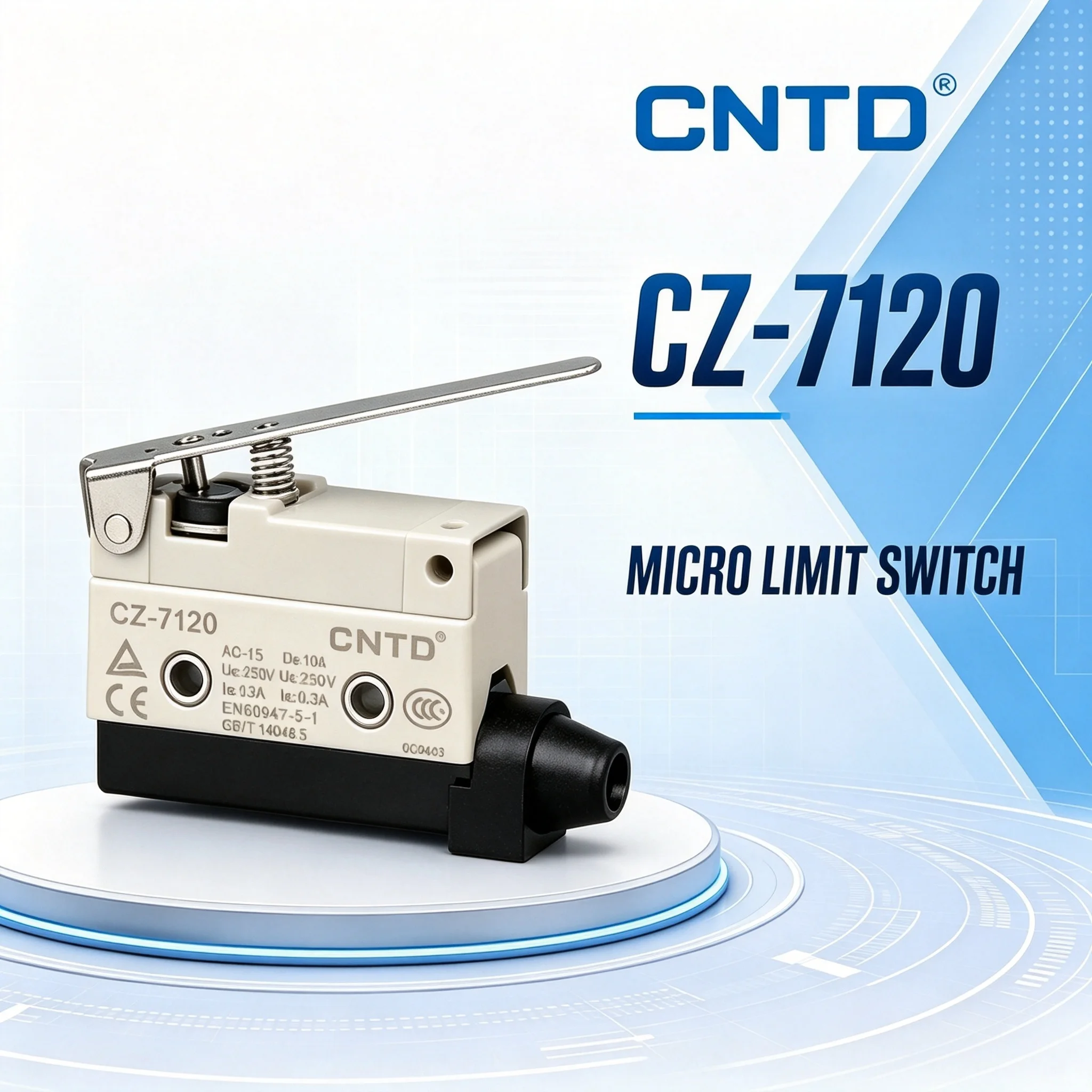CNTD CZ-7120 Micro Limit Actuator Small Travel Switch long platen type Limit Sensor Precision Control for Electronics