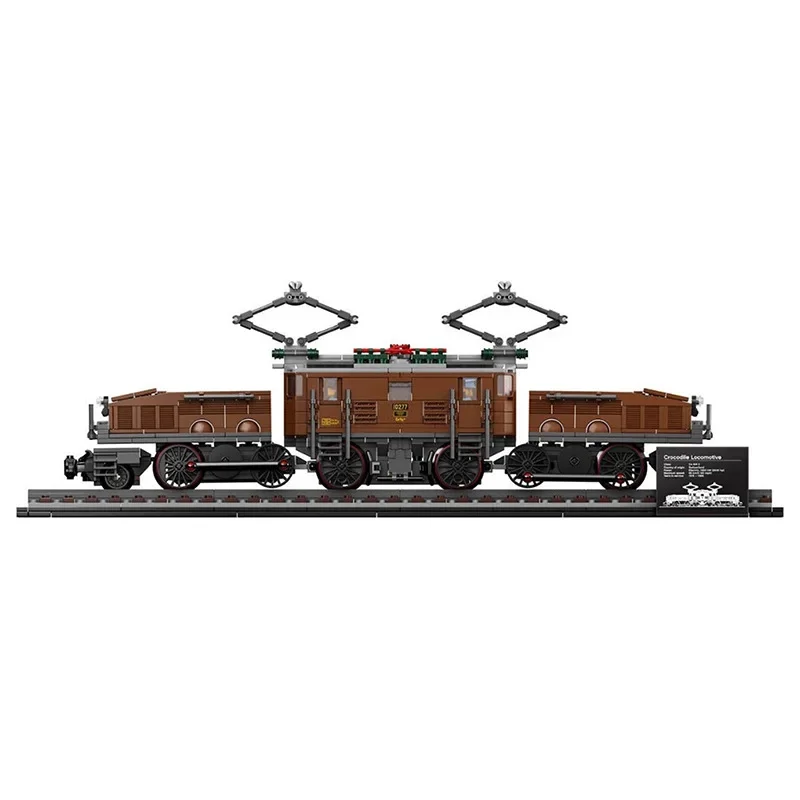 Creative Expert Crocodile Locomotive Building Blocks Trains Tracks Car Model Compatible 10277 Bricks Toys For Children Gifts