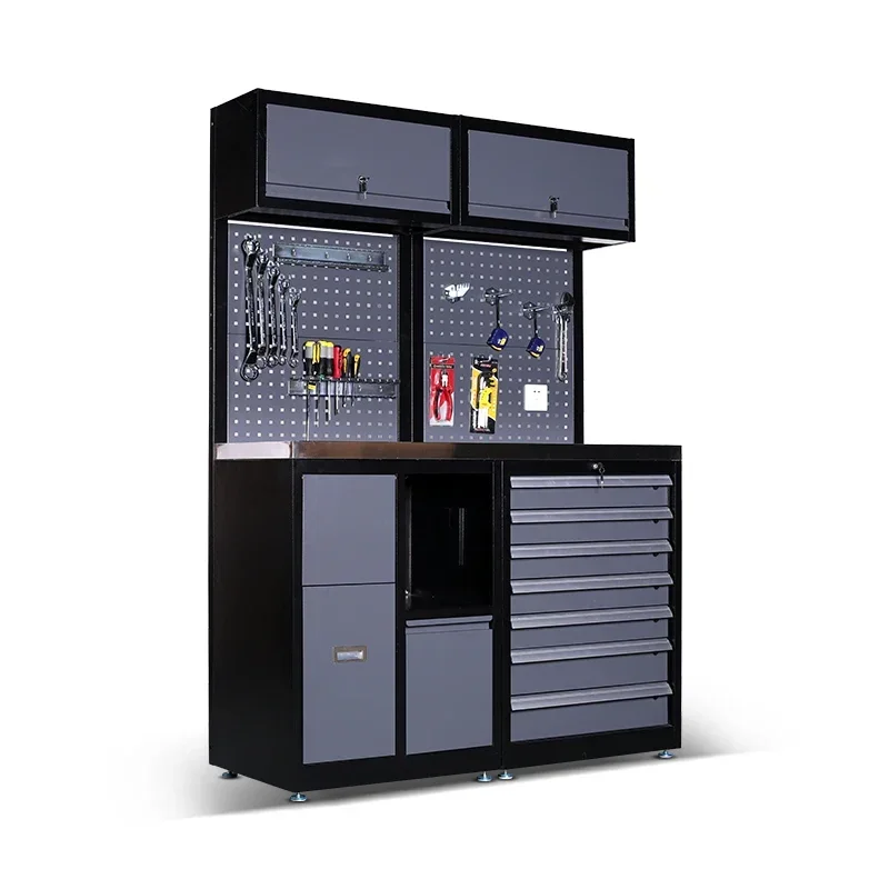 Workshop Heavy Duty Work Bench Tool Cabinet with Drawers Metal Garage Storage Tool Box Cabinet 2024 Hot Sale