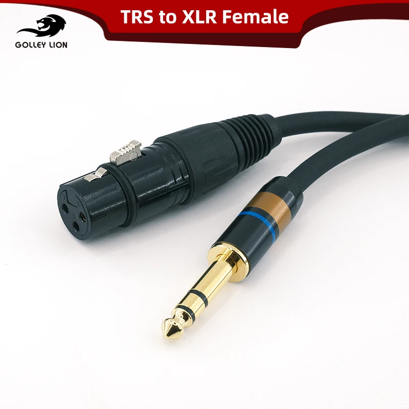 

GOLLEY LION 1/4 TRS to XLR Female Instrument Cable Connect Keyboard Synthesizer Guitar Processor with Balanced Output to Mixer