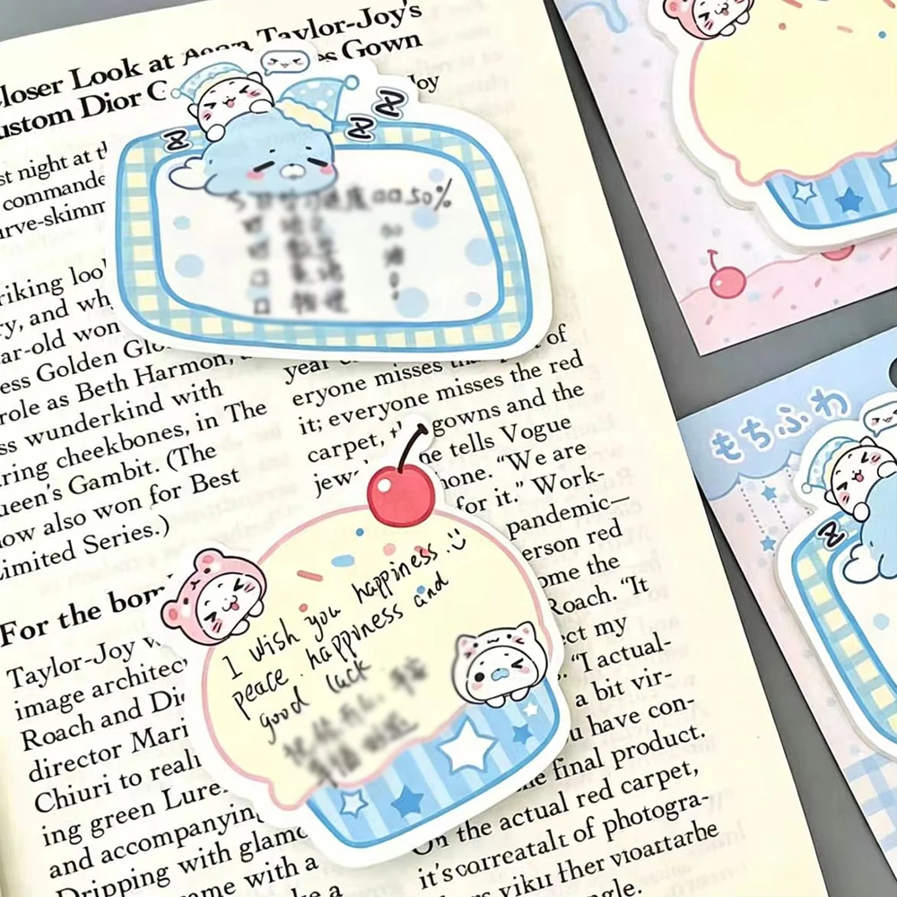 2 pieces of cute leopard shaped sticky notes, cartoon sticky notes, student message notes, and hand account decoration stickers