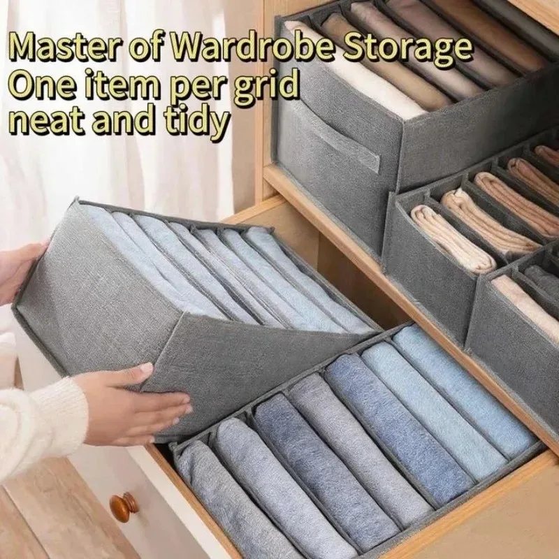 قطعة واحدة من حاوية تخزين الدنيم والسترات - حقيبة تنظيم منزلية مريحة لفرز الملابس - صندوق تخزين مثالي في المهجع