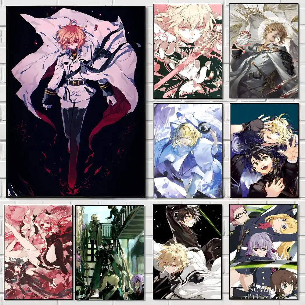 Anime S-Seraph of the End Poster Pegatina artistica HD autoadhesiva impermeable para salon dormitorio