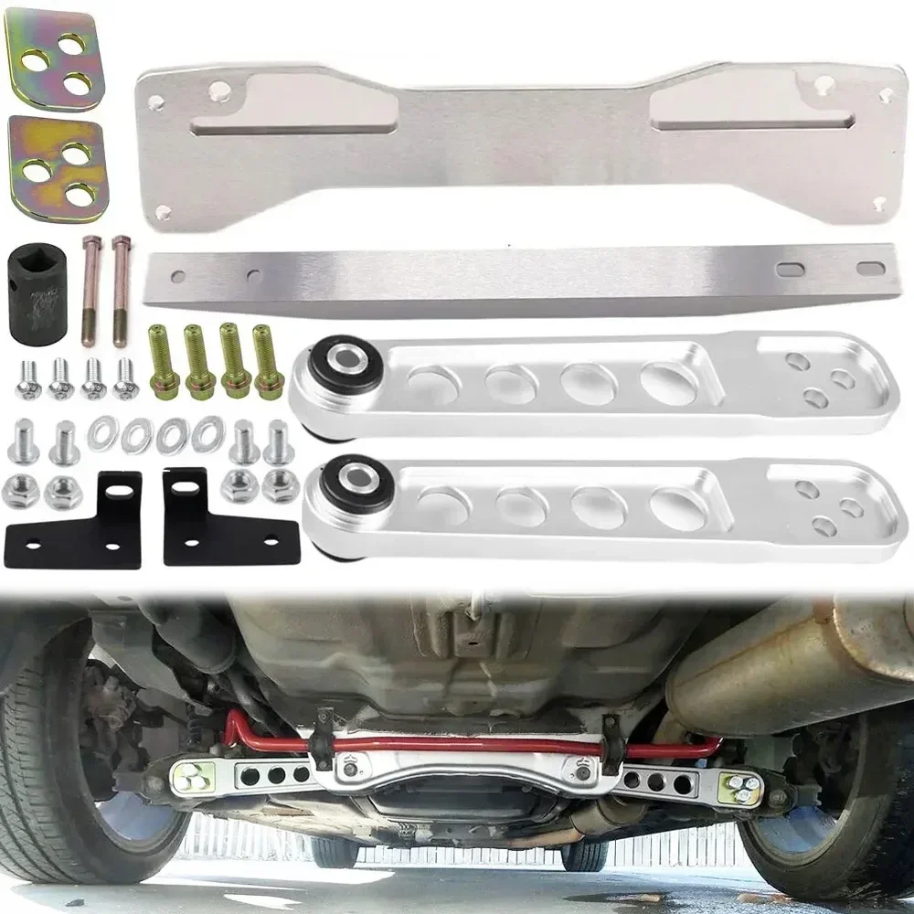 For Honda Civic Si 01-05 ES EM EP3 Car Refit Part Car Rear Subframe Brace Tie Bar Aluminum Racing Lower Control Arm Complete kit