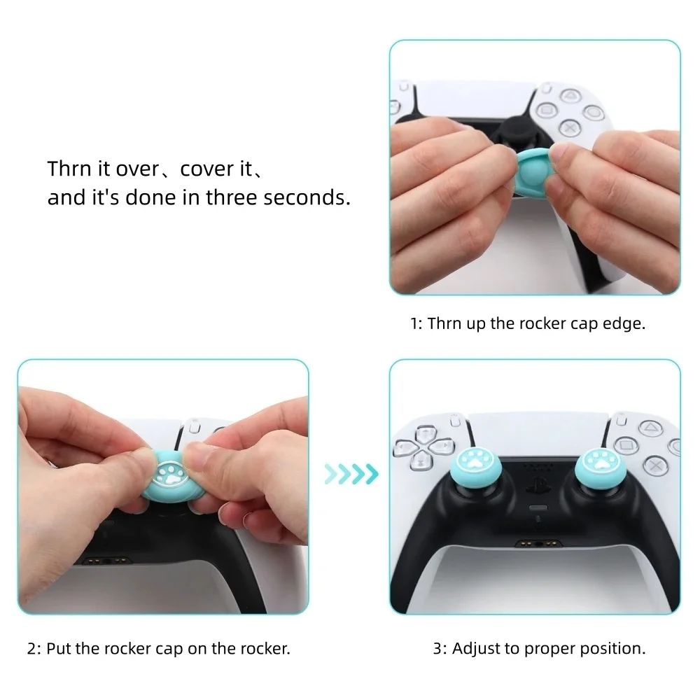 NEW Cat's paw ThumbStick Grip Cap Cover For Playstation 5 PS5/PS5 Slim PS4 XBOX Series X/S XBOX ONES 360 Elite E Controller caps