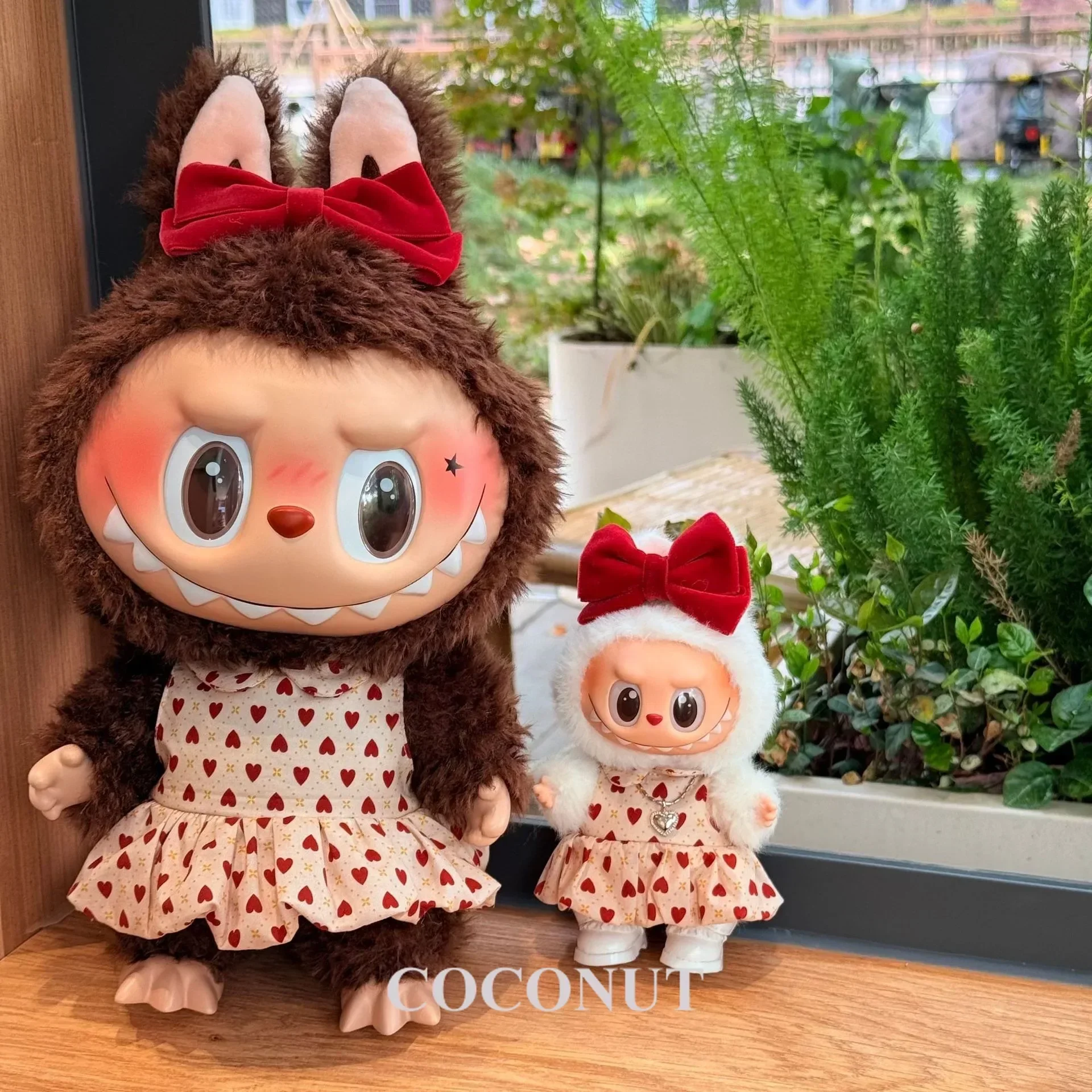 

Labubu Doll Clothes Advanced clothes designer Heart-shaped Flower Bud Dress Set Macaron labubu Cute Mini Fashion Set Doll Skirt