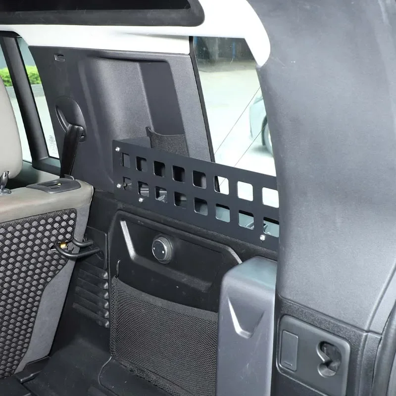 

2Pcs carbon steel black For Land Rover Defender 110 2020+ car trunk side window storage fence interior modification accessories