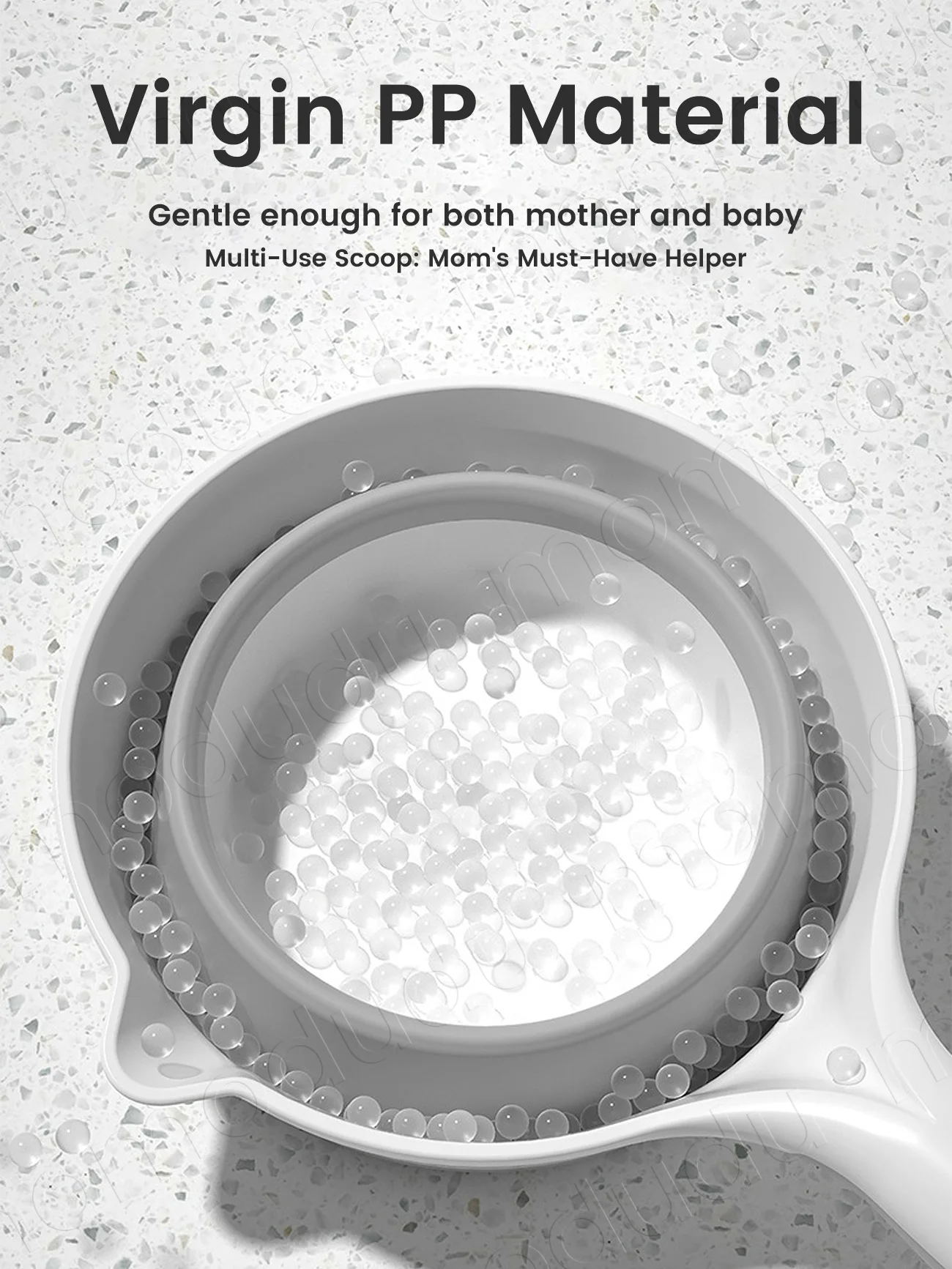 Baby-Badewannen-Spülbecher, rutschfester und hängender Shampoo-Helfer mit großem Fassungsvermögen für schmutzfreie Haarwäsche – Detail 5