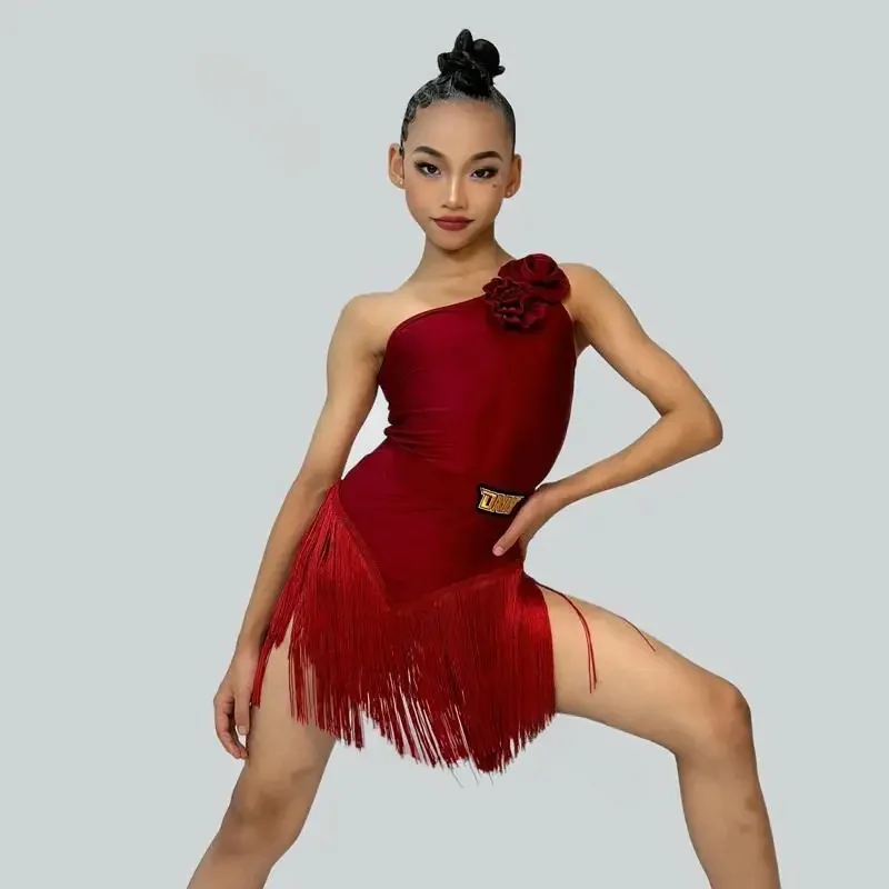 

Summer Latin tassel dresses, children's performance costumes, professional performance costumes, Latin dance costumes