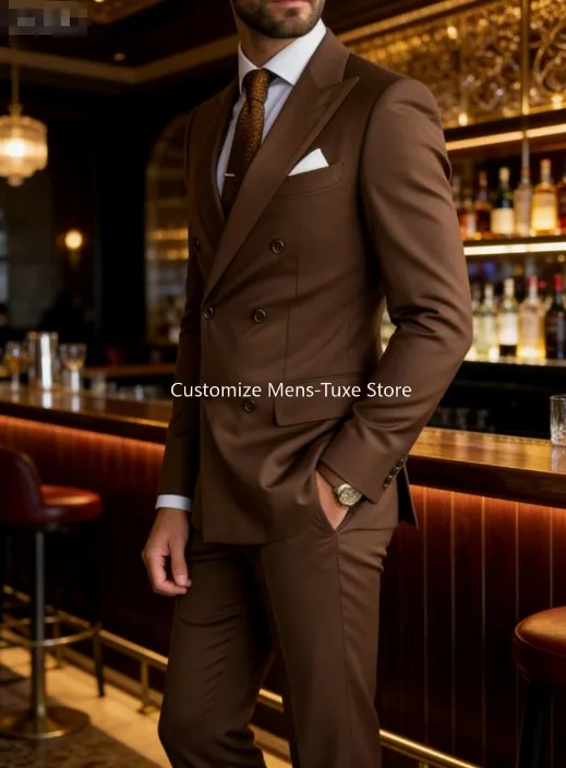 

Fashion Suits for Men Single Breasted 2 Piece Jacket Pants Male Clothing Slim Fit Business Gentleman Blazer Sets