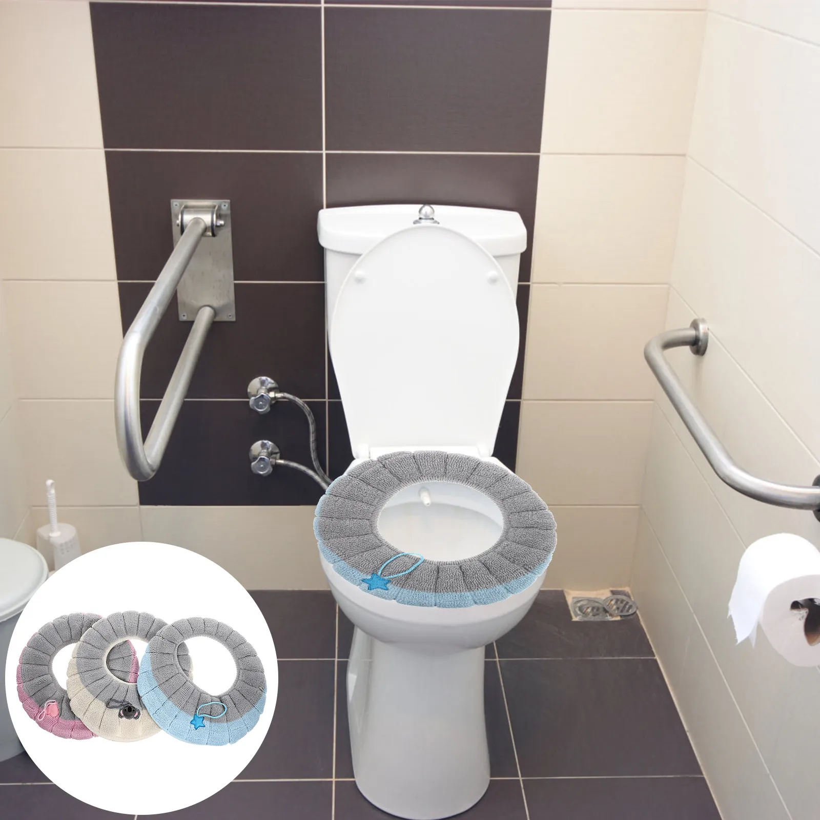 

3Pcs Universal Toilet Seat Covers High-Quality Foldable Lightweight Waterproof Seat Pads for Round Extra-Large Intelligent