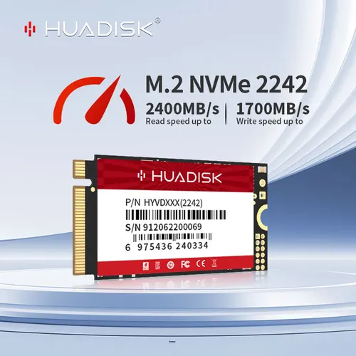 HUADISK NVMe M.2 SSD 2242 PCIe Gen3.0 TLC128GB 256GB 512GB 1TB disco interno de estado sólido para ordenador portátil de escritorio