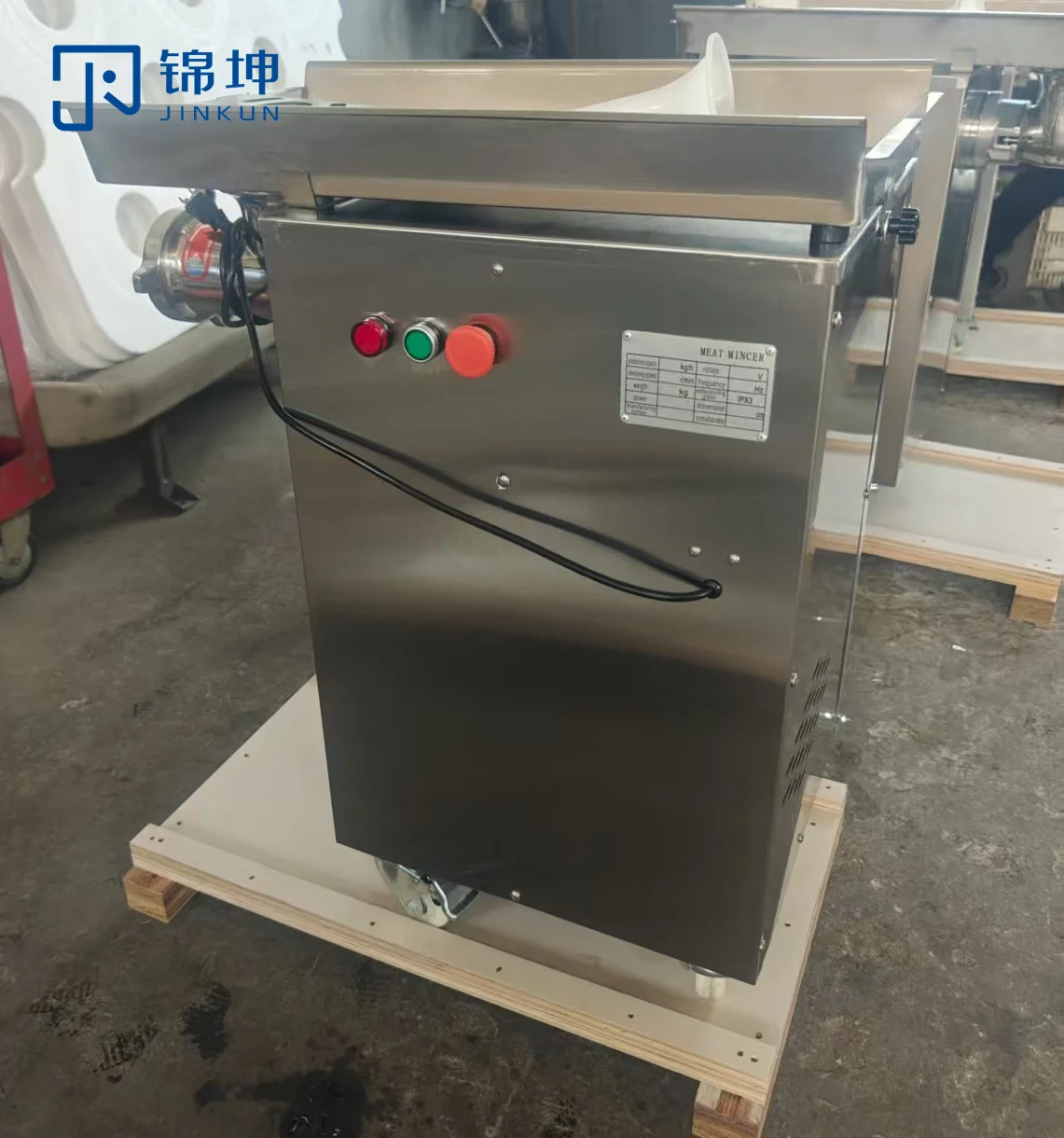 New TK-32L 450kg/h 2200W Heavy Duty Stainless Steel Vertical Meat Grinder High Output for Butcher Meat Processing Plant