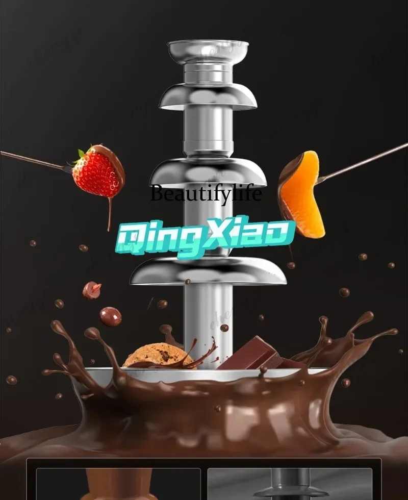 

K182 Automatic Chocolate Fountain Machine Spray Tower Stainless Steel Commercial Household For Wedding Hall Party Waterfall De