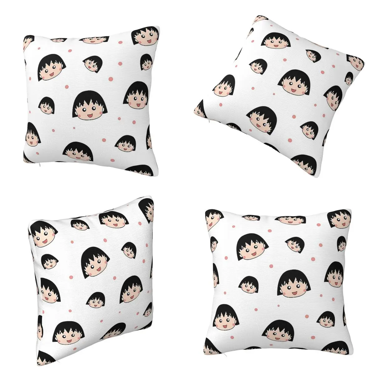 

Chibi Maruko Chan Square Pillowcase Cushion Cover Pillow Case Throw Pillow Cover for Home Bedroom Car